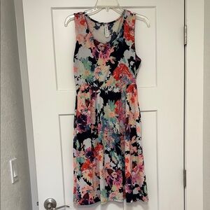 Floral Sleeveless Dress - Multicolor
